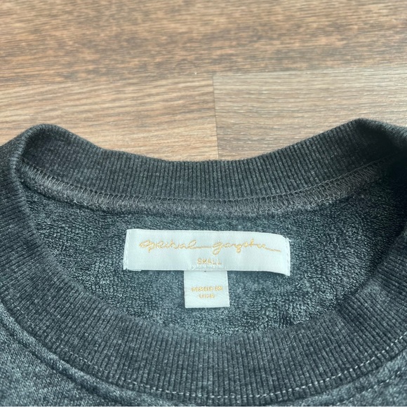 💙 Spiritual Gangster “Give Love” Rainbow Stripe Cropped Sweatshirt Size Small - Picture 8 of 11